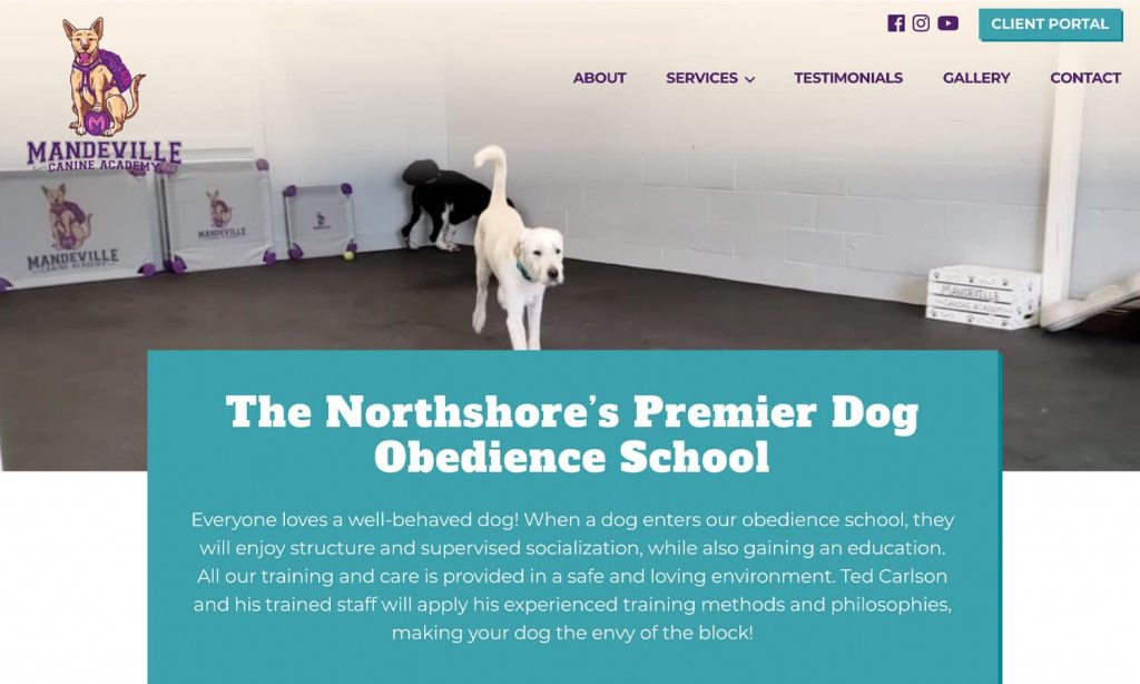 Mandeville Canine Academy Website