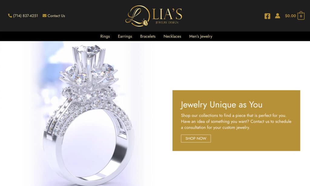 Lia's Jewelry Website
