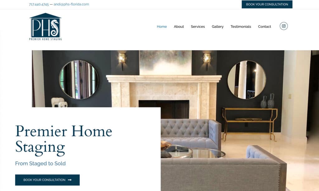 Premier Home Staging Website